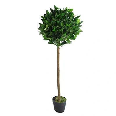 Immagine di Leaf Design UK Albero artificiale a forma di alloro, 120 cm, colore: verde
