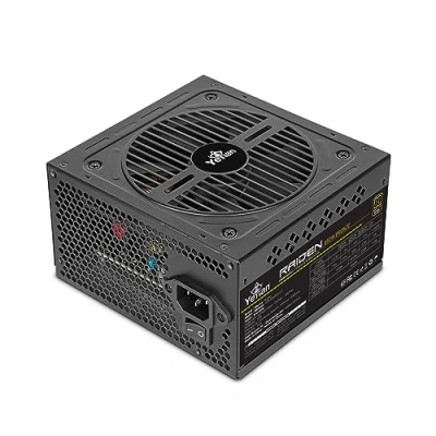 Immagine di Yeyian Raiden 650W 80+ Alimentatore per PC Non modulare in Bronzo PCIE6+2 ATX 12V Versione 2.0 80+Bronzo Cavi Piatti Ventola da 120 mm Gioco Compatibile con Intel Nvidia AMD (Nero)