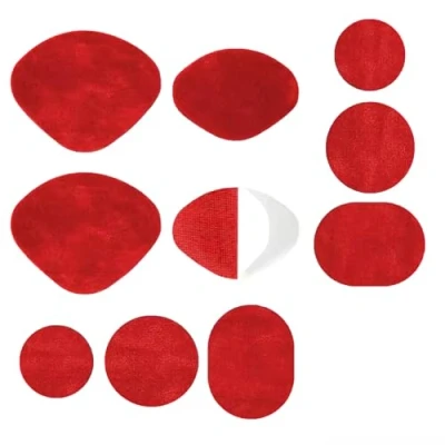 Immagine di 5 paia di riparazione del tallone delle scarpe, kit toppe autoadesive interne per scarpe fori riparazione, toppa da ginnastica (colore: rosso)