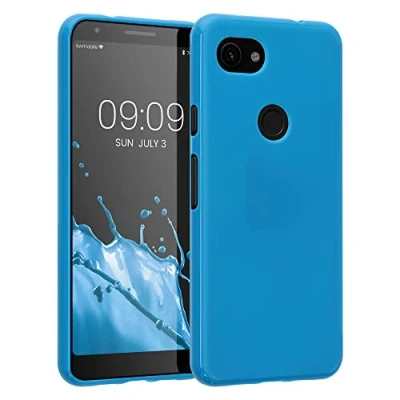 Immagine di kwmobile Custodia Compatibile con Google Pixel 3a Cover Back Case per Smartphone in Silicone TPU Protezione Gommata blu indaco