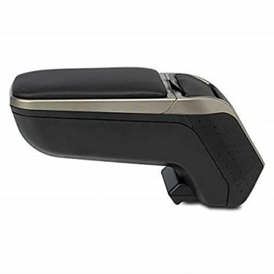 Immagine di ARMSTER 2 Bracciolo specifico Nero/Grigio per Fiat 500 (08 15), con vano portaoggetti e Pieghevole