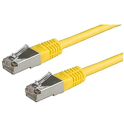 Immagine di Roline 21.15.0332 RJ45 cavo di rete, patch CAT 5e S/FTP 1.00 m Giallo doppia schermatura, contatti connettore dorati 1 pz.