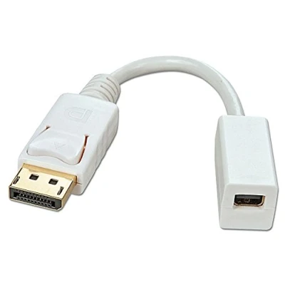 Immagine di LINDY 41060 DisplayPort / Mini Cavo adattatore [1x Spina 1x Presa DisplayPort] Bianco 15.00 cm
