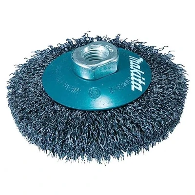 Immagine di Makita D 39827 Cepillo de alambre 100 mm insercion m14 con forma oblicuo rizado acero 0,3