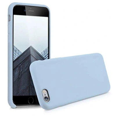 Immagine di kwmobile Custodia Compatibile con Apple iPhone 6 / 6S Cover Back Case per Smartphone in Silicone TPU Protezione Gommata blu chiaro matt