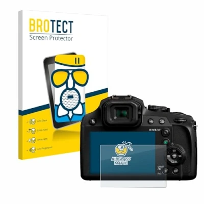 Immagine di brotect Pellicola Vetro Opaca per Panasonic Lumix DC FZ82 / FZ82D Protezione Schermo [Anti Riflesso, Durezza 9H]