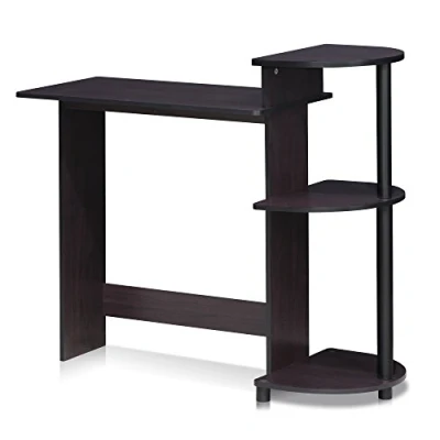 Immagine di Furinno Compact Scrivania per Computer, Legno, Marrone (Dark Walnut), 39.62 x 99.06 85.34 cm