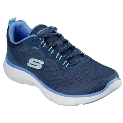 Immagine di Skechers Flex Appeal 5.0, Scarpe da Ginnastica, Maglia Rosa con Finiture Gialle, 40 EU