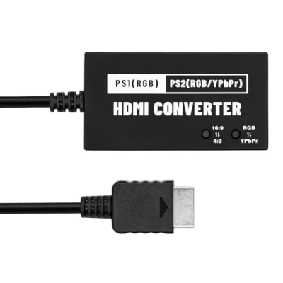 Immagine di Tolesum Adattatore HDMI per PS2/PS1,Cavo Convertitore da PS2 a RGBS YPbPr,Supporta 4:3/16:9 Aspetto Schermo Switch,Risoluzione 720p