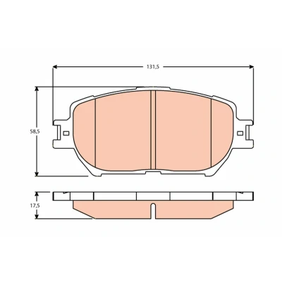 Immagine di TRW GDB3628 Kit pastiglie freno Non predisposto per contatto segnalazione usura