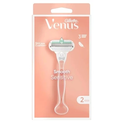 Immagine di Gillette Venus, Rasoio, Venus Sensitive Smooth Rasoio da donna + 2 testine (L)