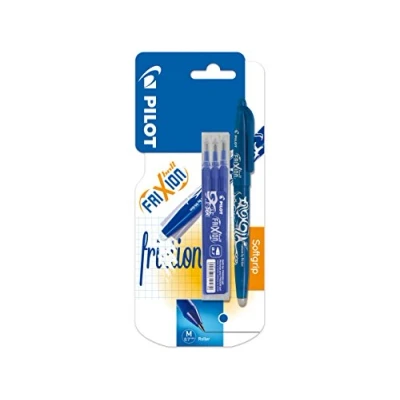 Immagine di Pilot Frixion Set di roller cancellabili (penna singola) con 3 ricariche, Blu, 0.7 mm