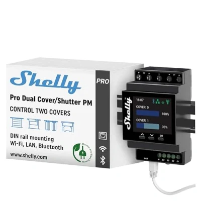 Immagine di Shelly Pro Dual Cover &amp; Shutter PM Controller Bluetooth, Wi Fi
