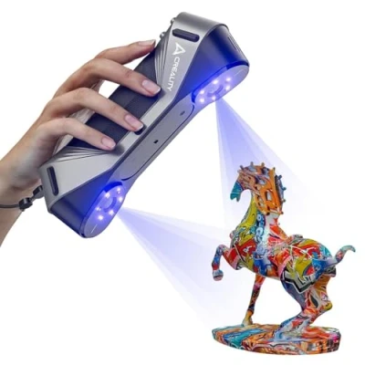 Immagine di Creality Scanner 3D CR Scan Raptor per Stampa 3D, Portatile Consumer a 60 fps, LINEE MULTIPLE BLU E NIR con Precisione di 0,02 mm, Tracciamento Anti shake, Colori 24 bit Windows MacOS
