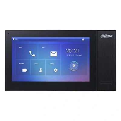 Immagine di DAHUA VTH2421FB P MONITOR INTERIOR 7&quot; DE SUPERFICIE PARA VIDEOPORTERO IP POE SD 6E 1S ALARMA NEGRO