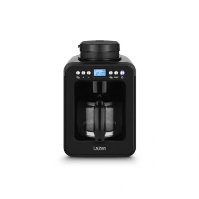 Immagine di Lauben Grind&amp;Drip Coffee Maker 600BB, piccola macchina da caffè con macinino integrato, filtro lavabile, spegnimento automatico, tecnologia antigoccia, contenuto 4 tazze