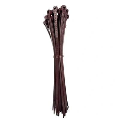 Immagine di OutdoorFix, fascette stringicavo 200 x 4,6 mm, 50 pezzi, legno di salice scuro, resistente alle intemperie, ai raggi UV