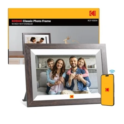 Immagine di KODAK Cornice Digitale WIFI 10,1 Pollici，Cornice Foto con Schermo Touch IPS 1280 * 800 e 32GB di Memoria，Cornice Elettronica per Micro SD Card/USB, Rotazione Automatica