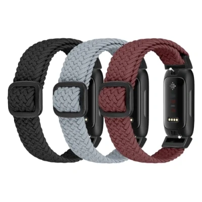 Immagine di Ecogbd Cinturino di ricambio Elastico compatibile con Fitbit Inspire 3/Inspire 2/Inspire/Inspire HR/Ace 3/Ace 2,Cinturini Sportiva in Tessuto Nylon Traspirante Morbida e Regolabile per Donna Uomo
