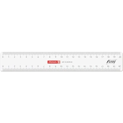 Immagine di Baier &amp; Schneider Righello flessibile, 20 cm, 1 pezzo, trasparente