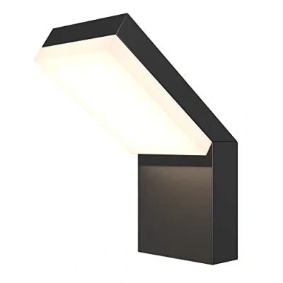 Immagine di MAYTONI DECORATIVE LIGHTING Minimalista Applique, Lampada da Parete Esterno, LED, Nero, in Alluminio, Rettangolare, per Giardino, Design Moderno, modulo LED incl 3000K, 865lm, 12W, IP53