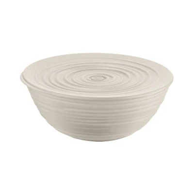 Immagine di Guzzini Tierra, Contenitore L con Coperchio in Plastica Riciclata, Ciotola Bianco Latte, Ø 25xh10,8 cm 3100 cc 175002156