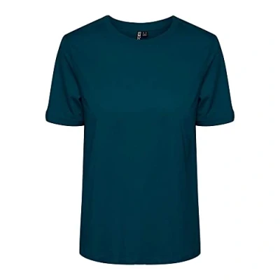 Immagine di Pieces CRIA FOLD UP Solid TEE Tshirt basic, Donna, Taglia: XS, Reflecting pond