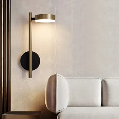Immagine di LOGT 12W LED Moderna Lampada Interni Oro Parete Regolabile Comodino Camera Letto Girevole 360 Interno Corridoio Per Soggiorno Scala