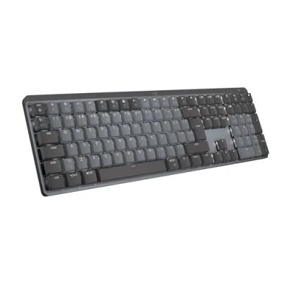 Immagine di Logitech MX Mechanical Tastiera Retroilluminata Wireless, Bluetooth, USB C, Layout US Int QWERTY, Grigio
