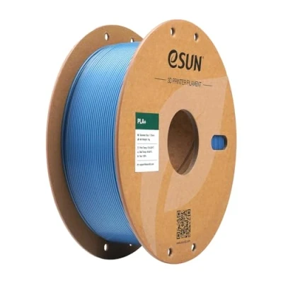 Immagine di eSUN Filamento PLA+ 1.75mm, per Stampante 3D PLA Plus, Precisione Dimensionale +/ 0.03mm, Bobina da 1kg (2.2 libbre) Stampa Stampanti 3D, Blu foschia