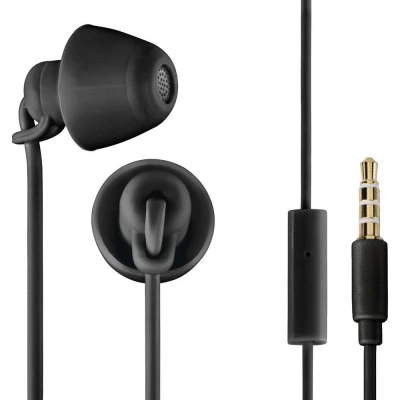 Immagine di Thomson EAR3008BK Piccolino Cuffie auricolari via cavo Nero Eliminazione del rumore headset con microfono, regolazione volume
