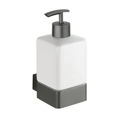 Immagine di Wenko Dispenser di Sapone Montella, Ricaricabile, capacità: 360ml, 7x17x10,2cm, Bianco/Antracite