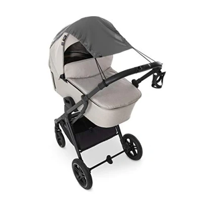 Immagine di Hauck Tendina Parasole con Protezione UV 50+ Antipioggia Passeggino e Navicella Regolabile Pieghevole Resistente Universale Grigio