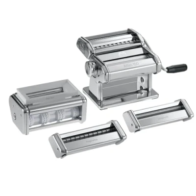 Immagine di Marcato GS MULTIPAST Macchina per Pasta Manuale con Accessori, acciaio cromato, Argento