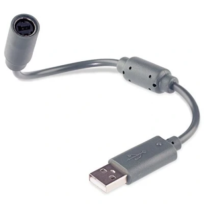Immagine di Cavo USB breakaway per Microsoft Xbox 360, adattatore controller PC (grigio)