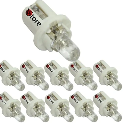 Immagine di 10 Pezzi Lampade LED T5 B8.5D Per Cruscotto Quadro Strumenti BIANCO Lampadine Luci 12V