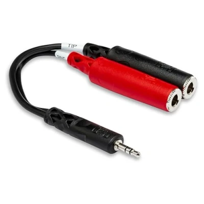 Immagine di Hosa YMP 137, Stereo Breakout, 3.5 mm TRS to Dual 1/4 in TSF