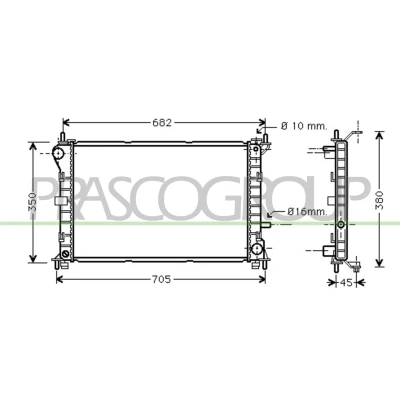 Immagine di PRASCO FD420R003 Radiatore motore Alluminio 600 359 23 Alette di raffreddamento montate meccanicamente FORD: Focus Mk1 Hatchback