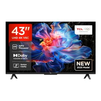 Immagine di TCL 43V6C Smart TV LED Direct da 43&quot;, HDR 4K, con tecnologia Google (Dolby Audio, Motion Clarity, compatibile Assistant e Alexa)