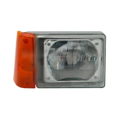 Immagine di TYC 20 6084 05 2 Fari Sx R2 (Bilux), H4 giallo per veicolo circolazione Dx FIAT: Panda I Hatchback