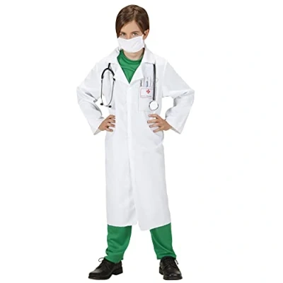 Immagine di WIDMANN Costume da dottore per bambino, camice dottore, laboratorio, costumi in maschera, carnevale