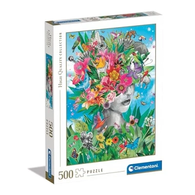 Immagine di Clementoni Collection Head In the Jungle 500 Pezzi Puzzle, Verticale, Divertimento Per Adulti, Made Italy, Multicolore, 35526
