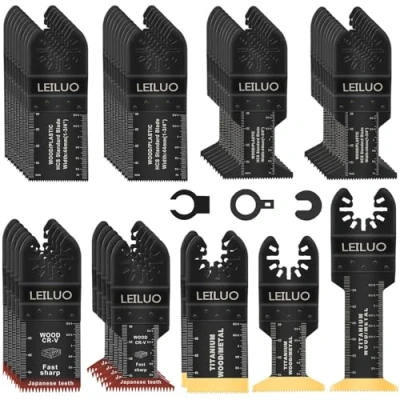 Immagine di LEILUO Set di Accessori multiutensile da 50 pezzi per chiodi legno e cartongesso Compatibile con DeWalt Makita altro ancora