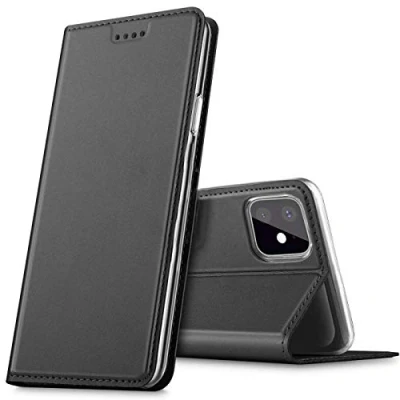 Immagine di Verco case per Apple iPhone 11 Cover, Custodia a Libro Pelle PU Booklet Protettiva [magnetica integrata], Nero