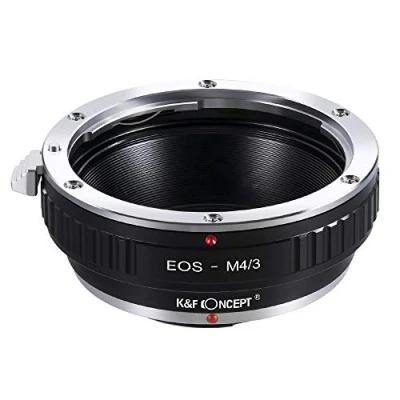 Immagine di K&amp;F Concept Anello Adattatore per Obiettivo EOS M4 / 3 EF a Penna Olympus MFT e P1 P3 PL1s PL2 PM2 Panasonic Lumix DM