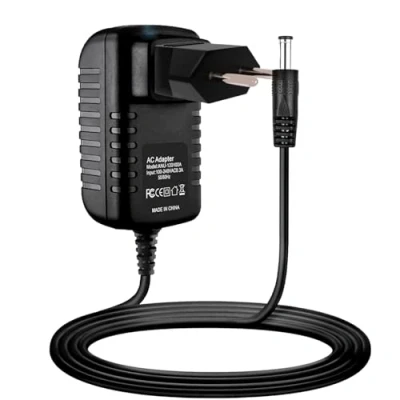 Immagine di Guy Tech Adattatore CA/DC compatibile con Zoom MS 50G 70CDR B1 B1X BS.1U BS1U MultiStomp Chorus Delay, cavo di alimentazione per pedale effetto chitarra + spina EU
