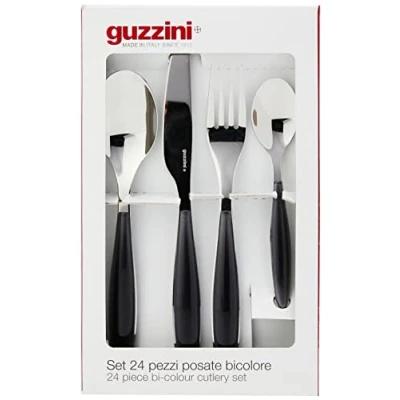 Immagine di Guzzini Feeling, Set 24 Posate Colorate Grigio, 15.8 x 7.5 h25.5 cm 23000022