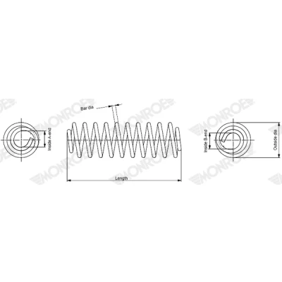 Immagine di MONROE SP4384 Molle ammortizzatori Molla ad elica SMART: Forfour II Hatchback