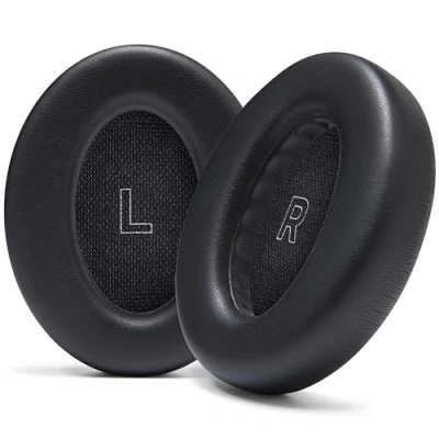 Immagine di WC PadZ QC Ultra Cuscinetti auricolari aggiornati per Bose QuietComfort realizzati da Wicked Cushions Comfort e spessore migliorati Memory Foam aggiornato materiali premium Black