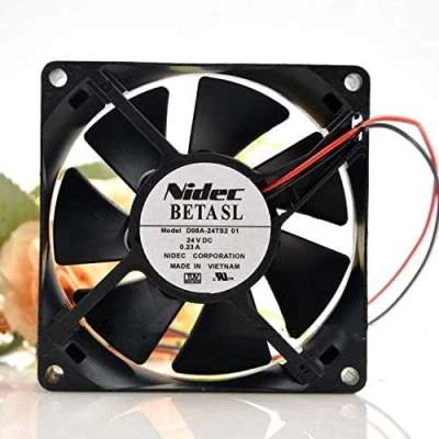 Immagine di for 24V 80mm NIDEC D08A 24TS2 01 Cooling fan 0.23A 8cm 8025 2 Wire Inverter
